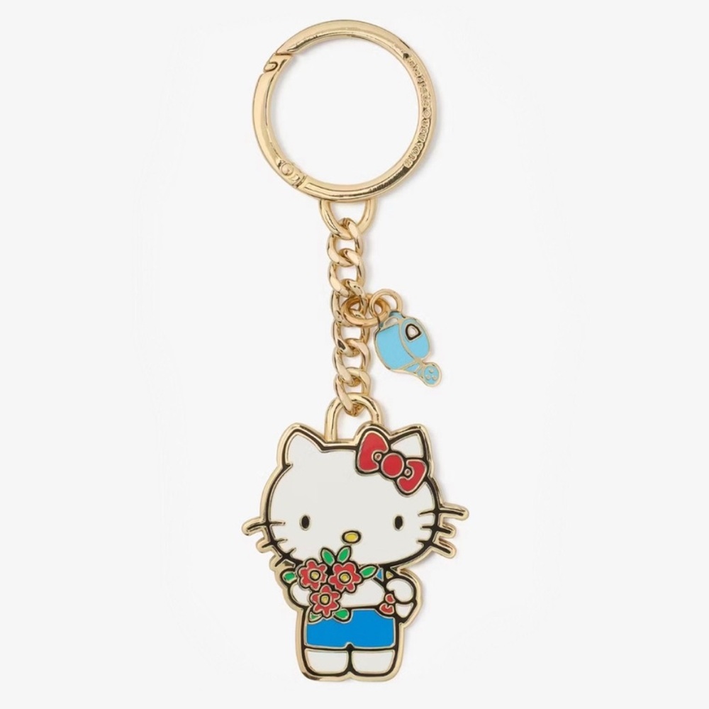 Kate Spade Hello Kitty Keychain with Flowers
